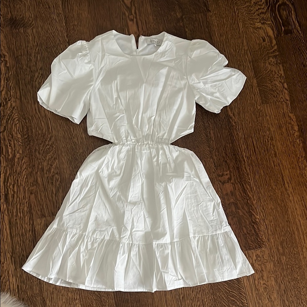 Charming White Puff Sleeve Dress by WAYF